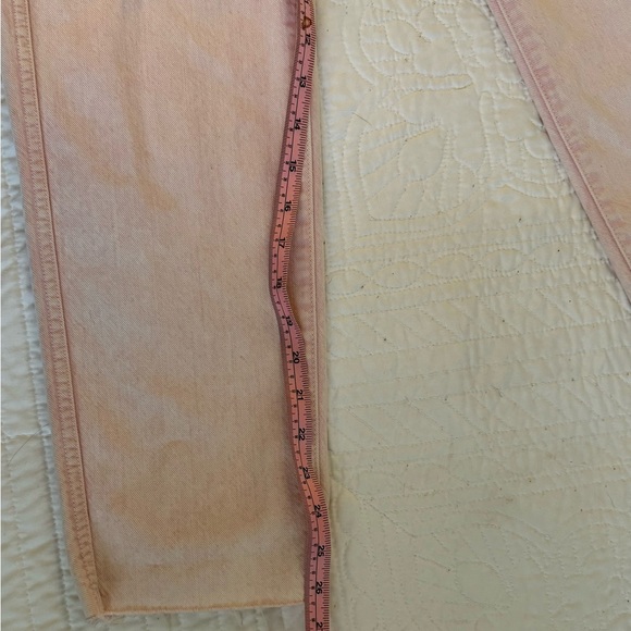 7 for all Mankind High Waist Cropped Straight Mineral Pink Jeans - Picture 9 of 12